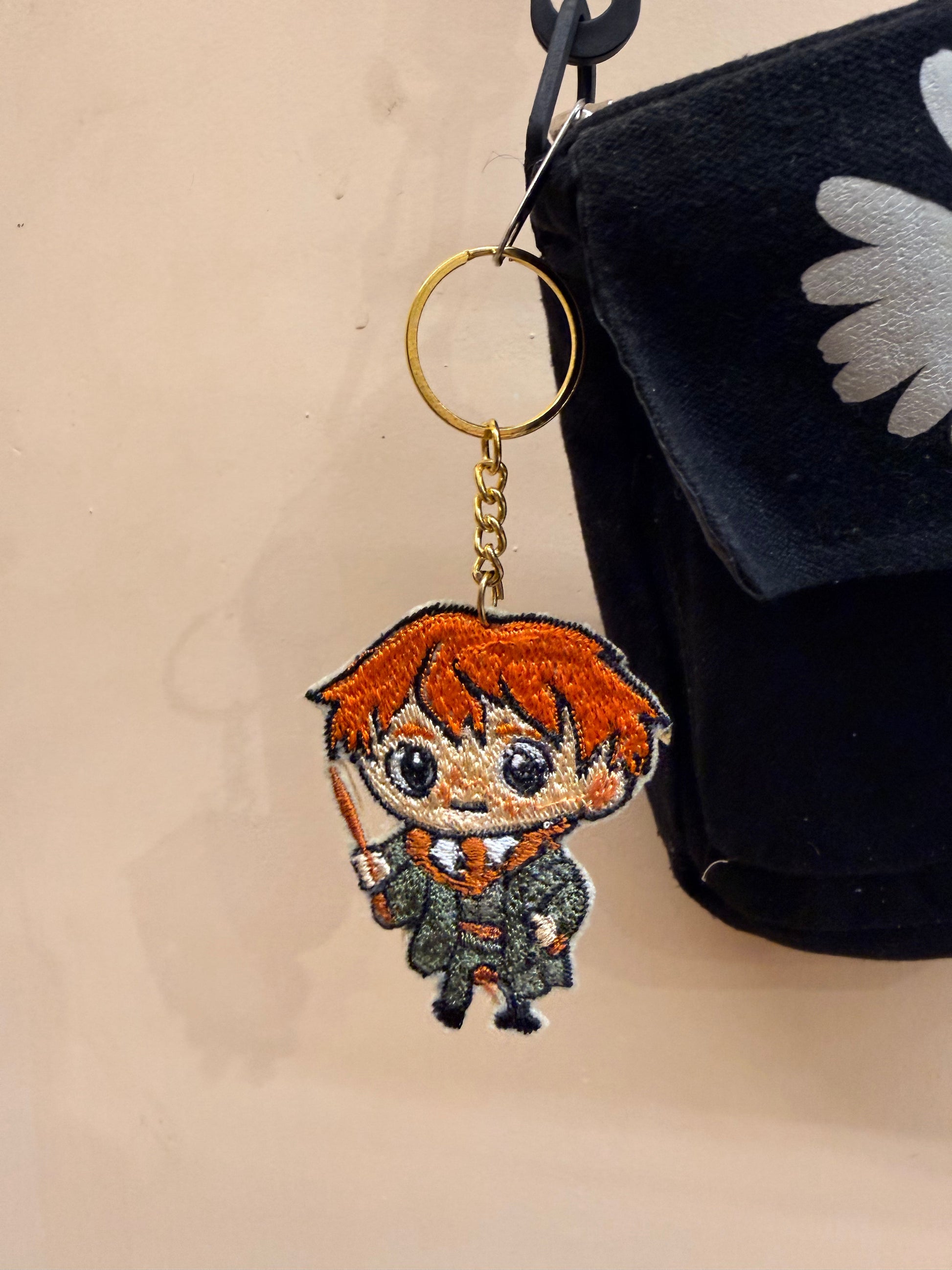 Ron Weasley Embroidered Key Ring