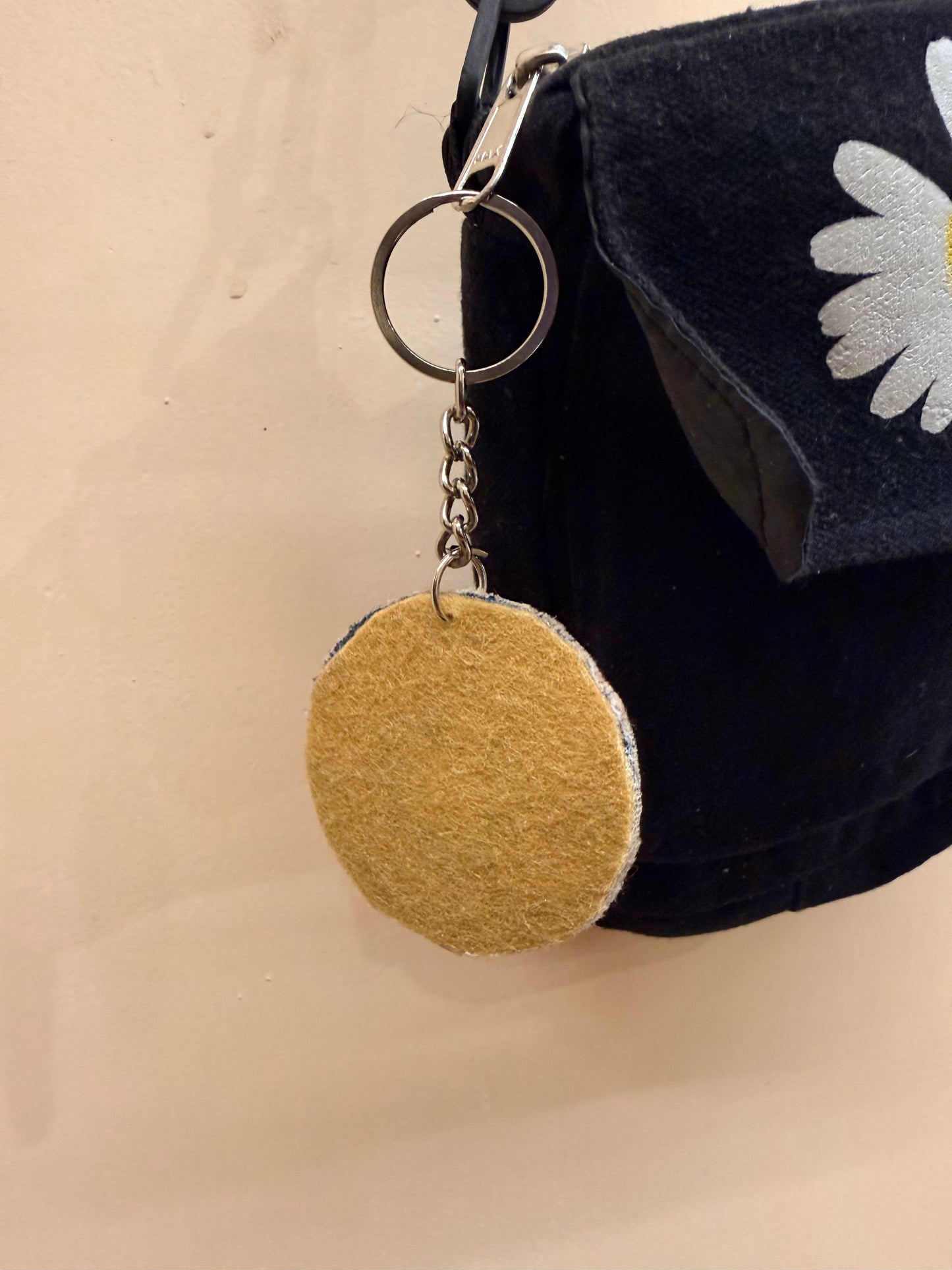 Captain America Shield Embroidered Key Ring