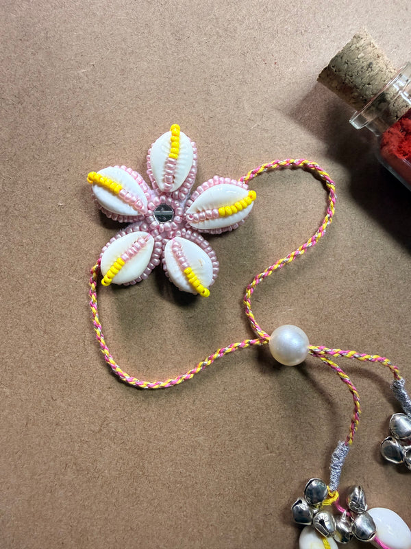 Floral Shell & Bead Rakhi image 3