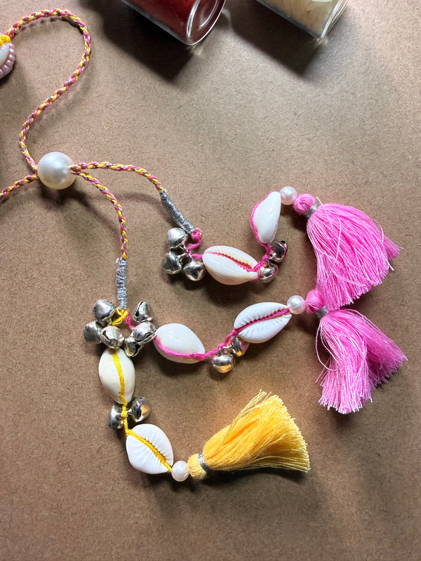 Floral Shell & Bead Rakhi image 4