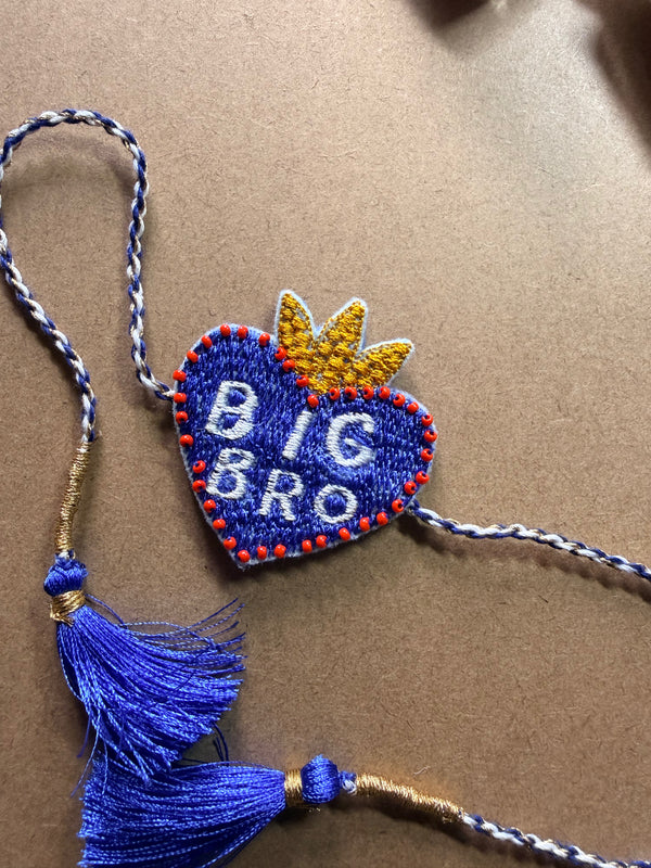 Big Bro Blue Heart Rakhi image 2