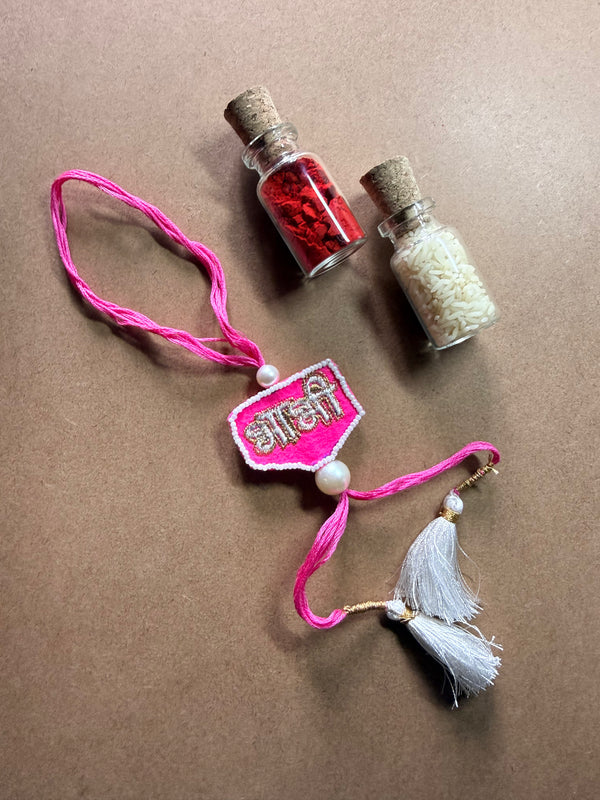 Bhabhi Pink Tag Rakhi image 1