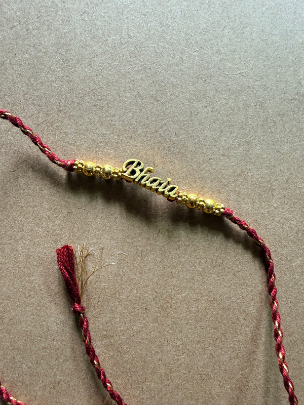 Bhai Gold Text Rakhi image 2