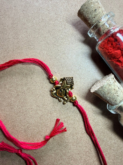 Ganesha Charm Rakhi image 4