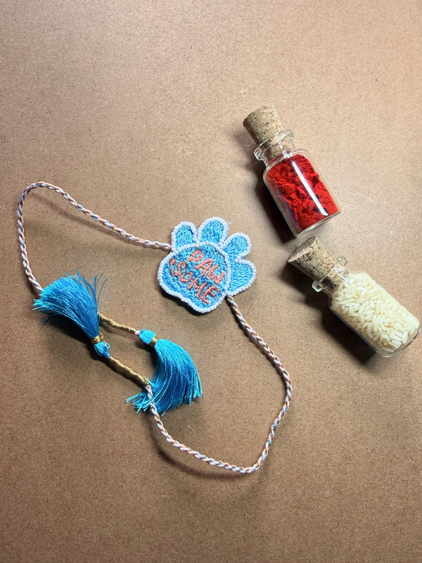 Paw Print Pet Rakhi - Blue image 3