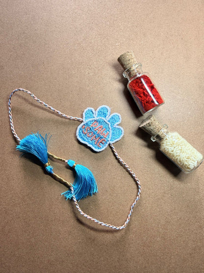 Paw Print Pet Rakhi - Blue image 3
