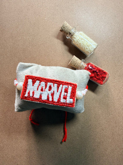 Marvel Logo Embroidered Rakhi image 1