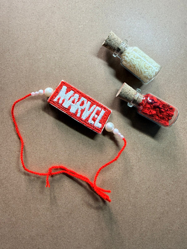 Marvel Logo Embroidered Rakhi image 2