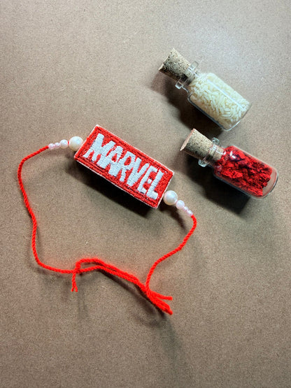Marvel Logo Embroidered Rakhi image 2