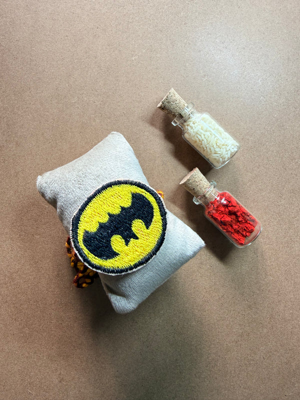 Batman Logo Embroidered Rakhi image 1