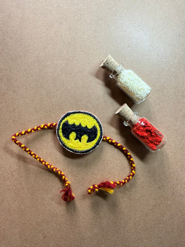 Batman Logo Embroidered Rakhi image 2