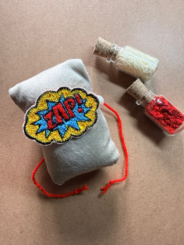 ZAP Comic Embroidered Rakhi image 1