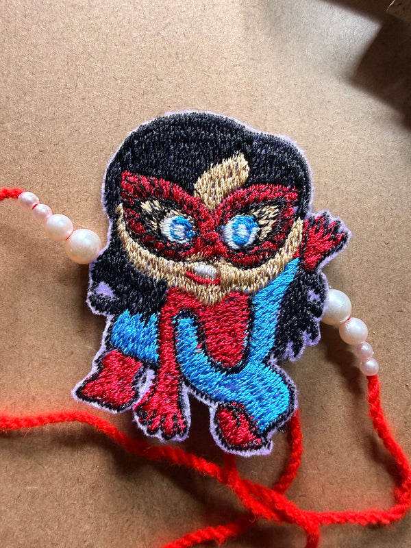 Captain Marvel Embroidered Rakhi image 3