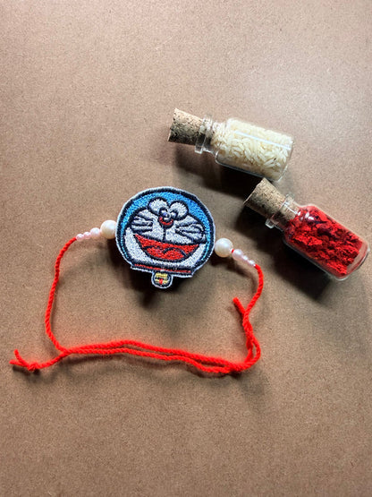 Doraemon Embroidered Rakhi image 2