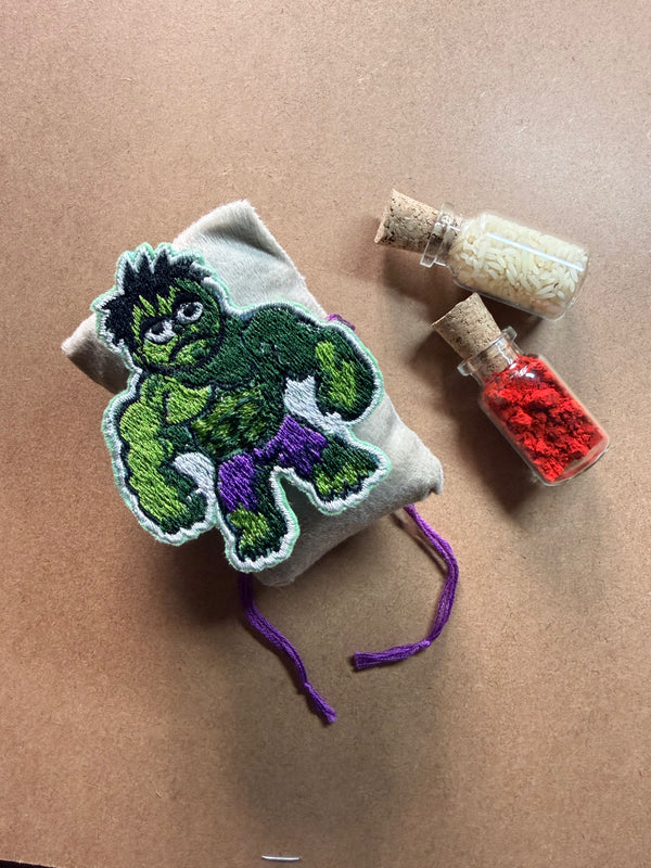 Hulk Embroidered Rakhi image 1