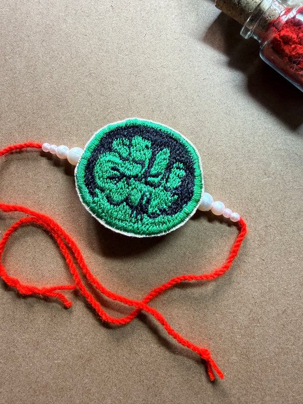 Hulk Fist Embroidered Rakhi image 3