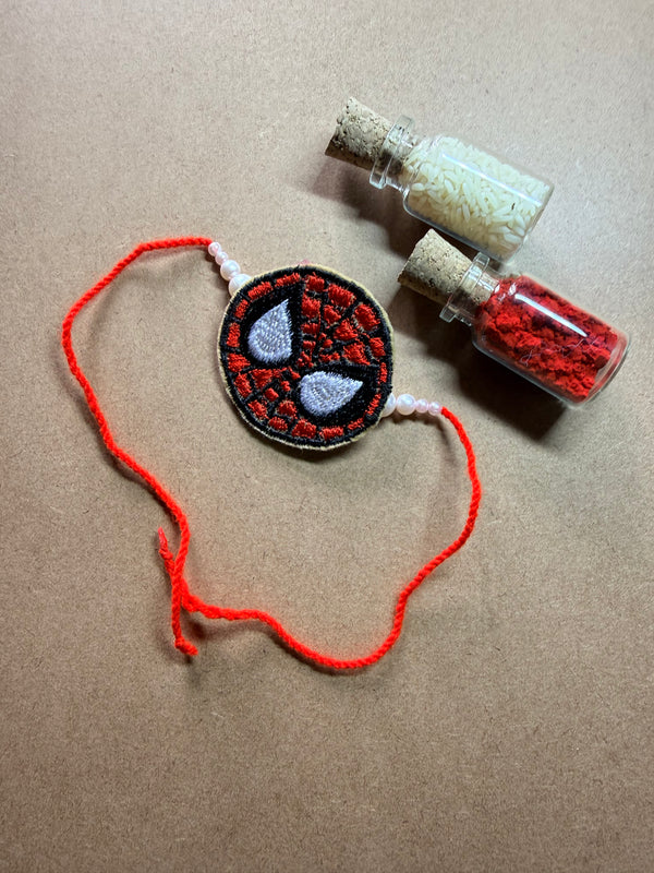 Spider-Man Mask Embroidered Rakhi image 2