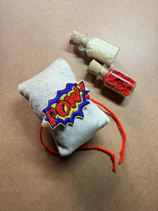 POW Comic Embroidered Rakhi image 1