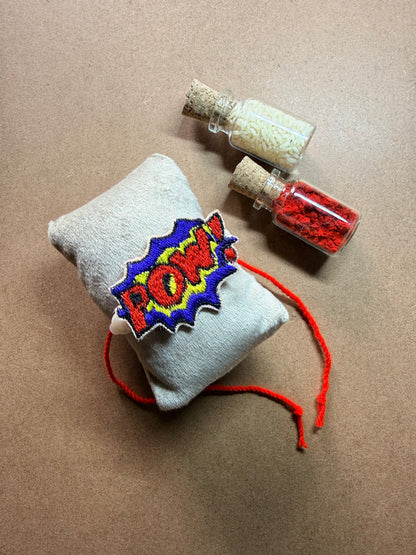 POW Comic Embroidered Rakhi image 1
