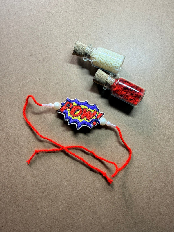 POW Comic Embroidered Rakhi image 2
