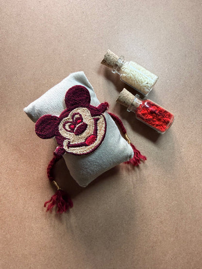 Mickey Mouse Embroidered Rakhi image 1