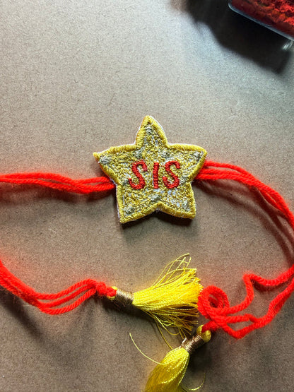 Sis Star Embroidered Rakhi image 2