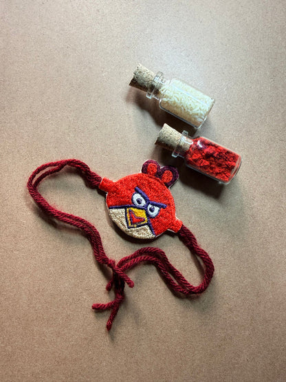 Angry Bird Embroidered Rakhi image 1