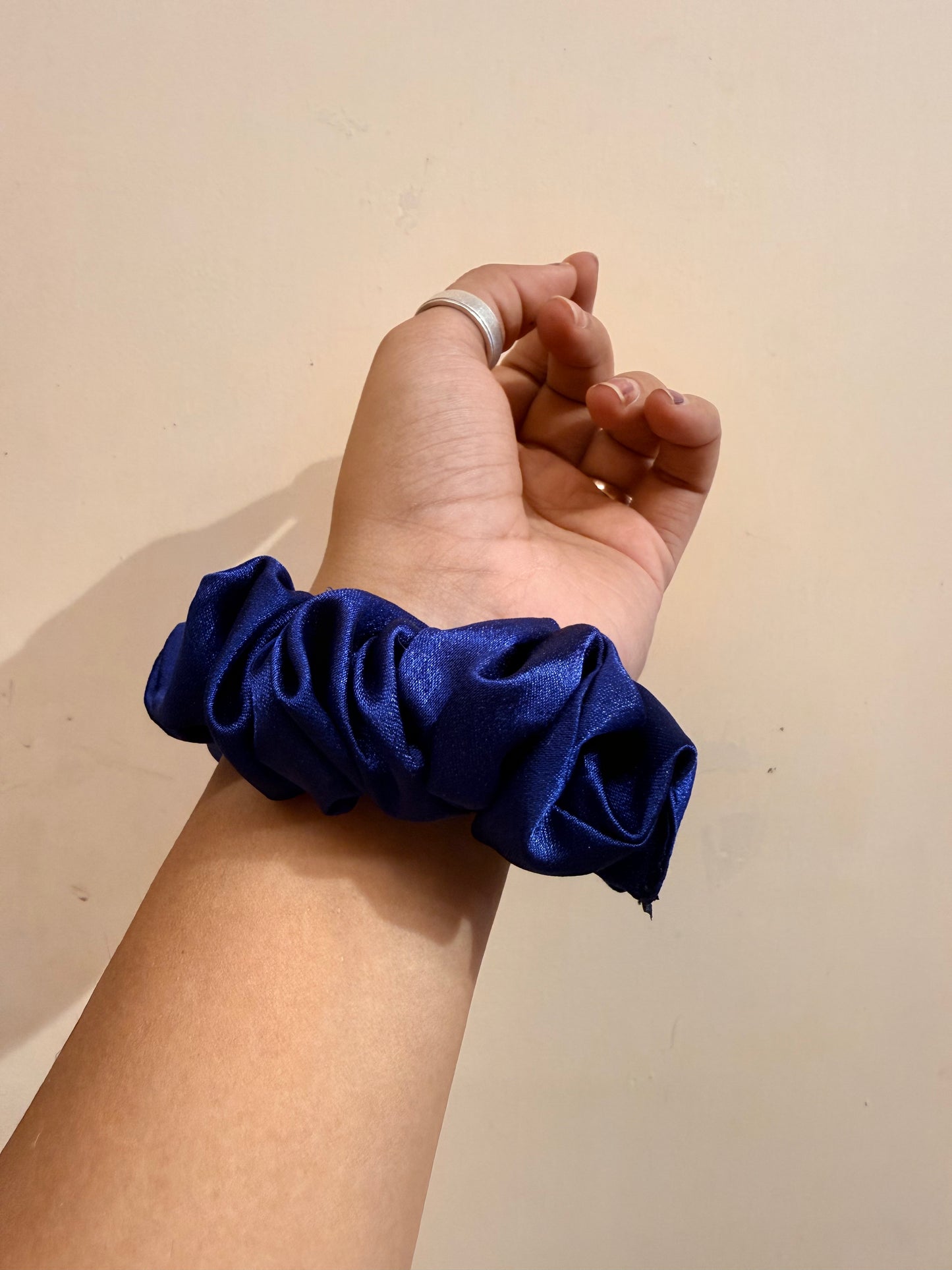 Pearl Handle Scrunchie - Royal Blue