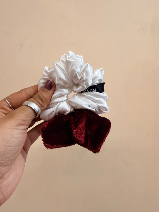 Velvet Bow Scrunchie - image 1