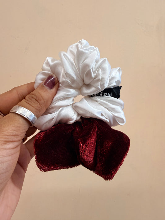 Velvet Bow Scrunchie - image 2