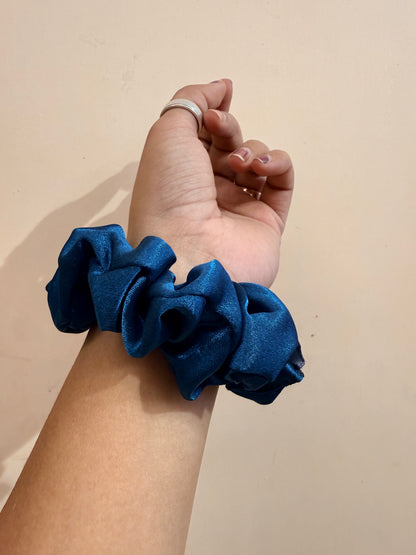 Pearl Handle Scrunchie - Teal