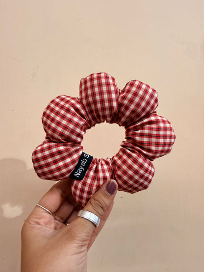 Cotton Check Scrunchie - image 3