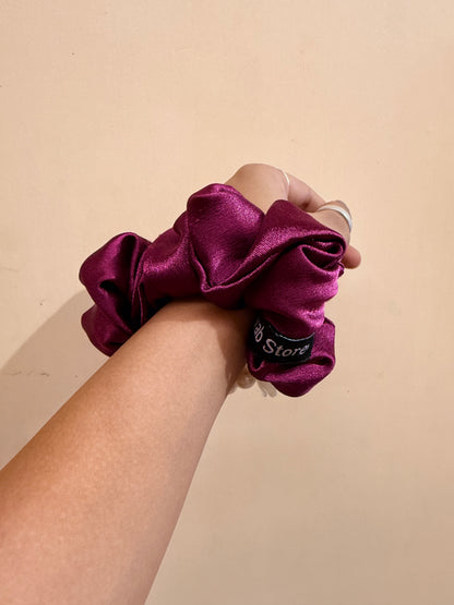 Pearl Handle Scrunchie - Wine