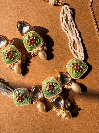 Meher Mint Kundan Set - image 3