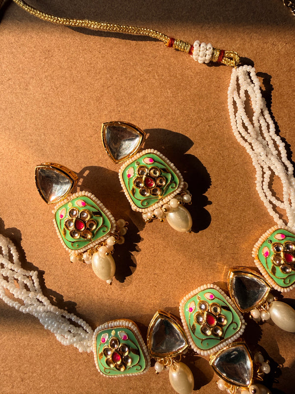 Meher Mint Kundan Set - image 4