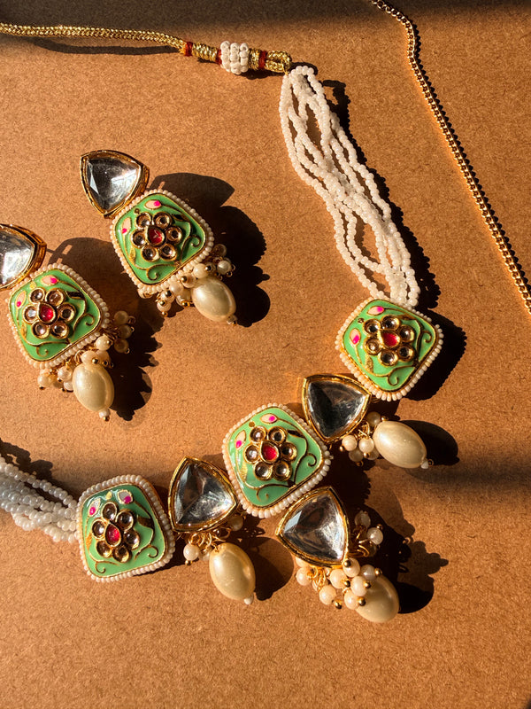 Meher Mint Kundan Set - image 5
