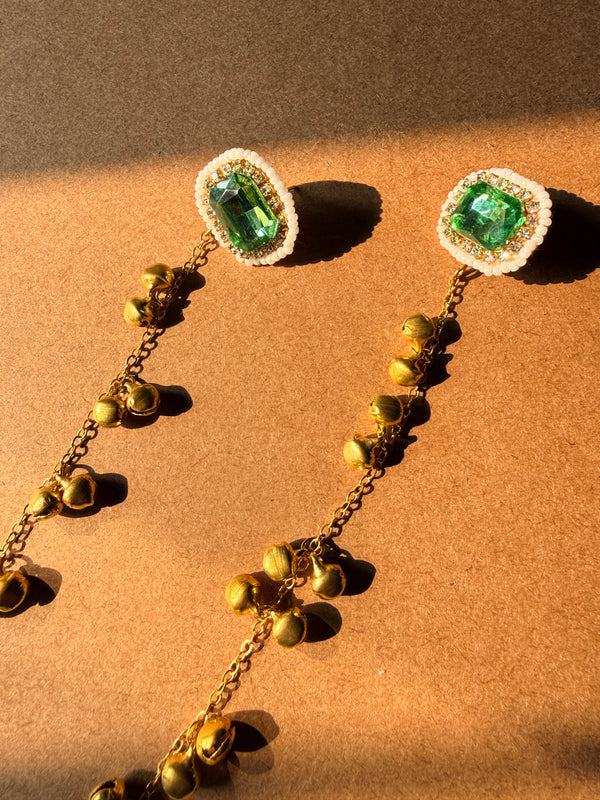 Emerald Raga Earrings - image 3