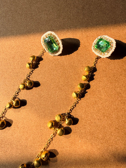Emerald Raga Earrings - image 3