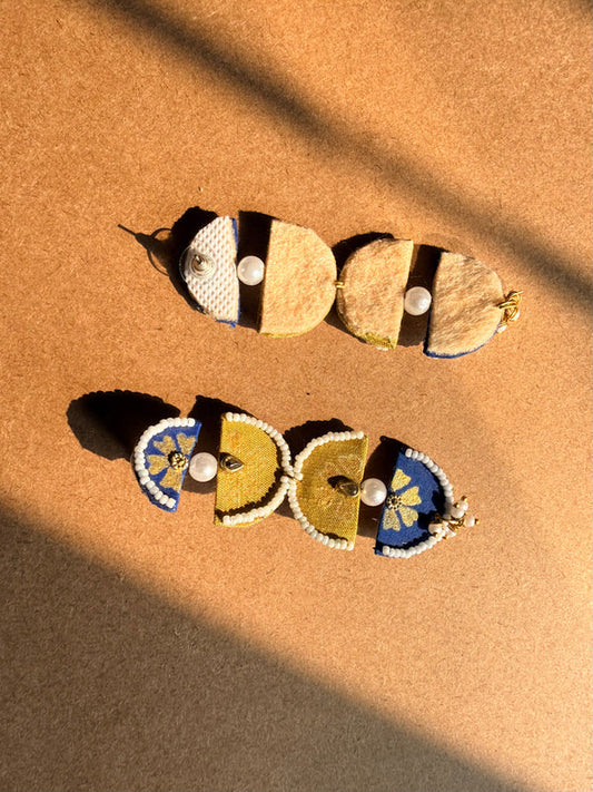Indigo Petal Earrings - image 2