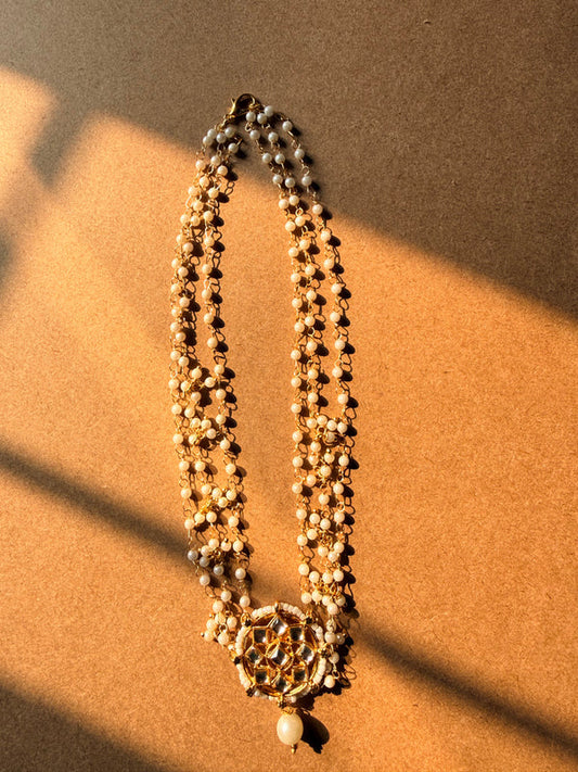 Sheesh Pearl Rani Necklace - image 1