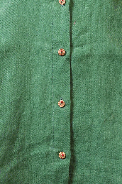 Linen Green Shirt
