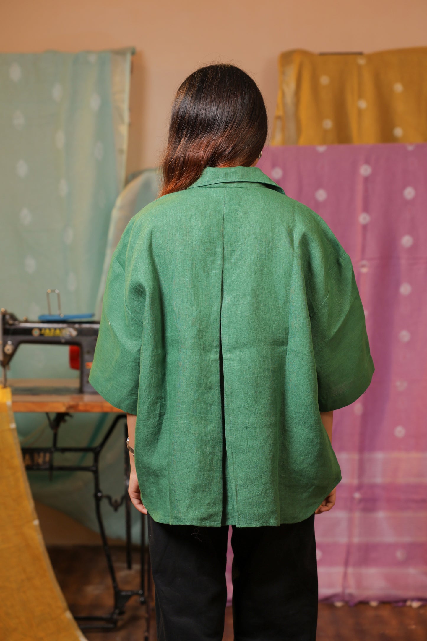 Linen Green Shirt