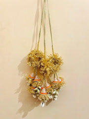 Golden Ghungroo Cowrie Festive Paranda